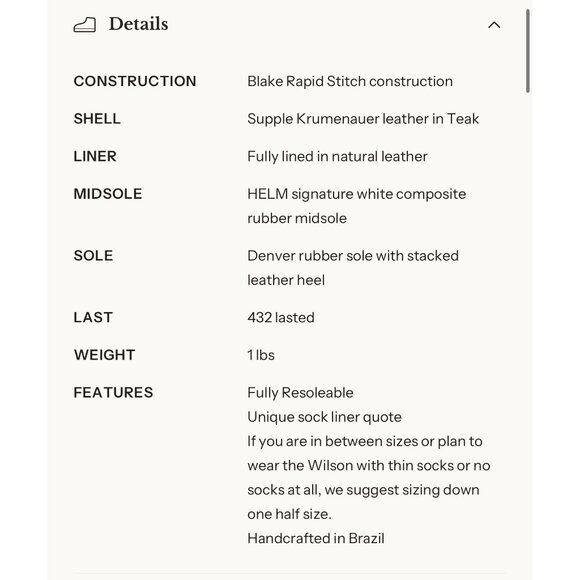 Helm The Wilson Teak Leather Loafers Men’s Size 10EE Handcrafted in Brazil - Picture 3 of 9